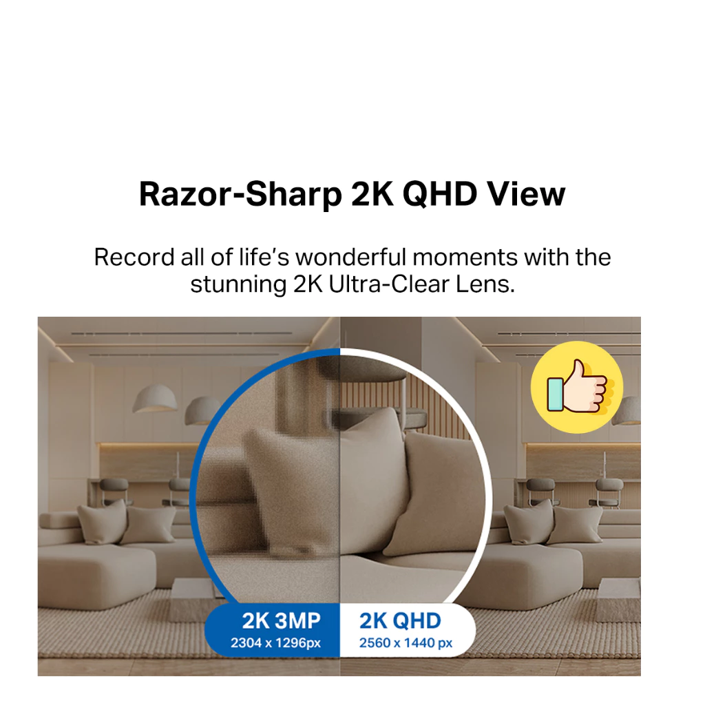 TP-Link Tapo TC72 4MP 2K Indoor Pan/Tilt 360 WiFi CCTV thumbnail 4