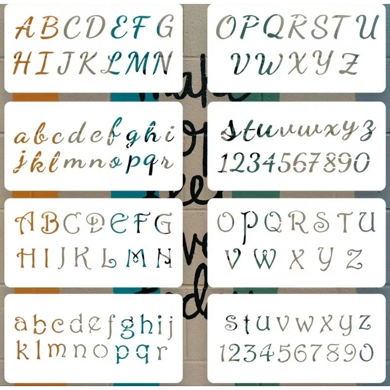 ที47. (4DESIGNS) ALPHABETS TEMPLATE STENCIL DRAWING