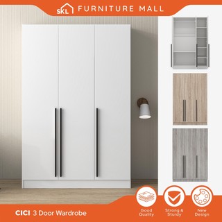 SKL Furniture  3/2 DOORS WARDROBE WITH SHELF/ almari baju /kabinet baju/almari baju budak/Almari