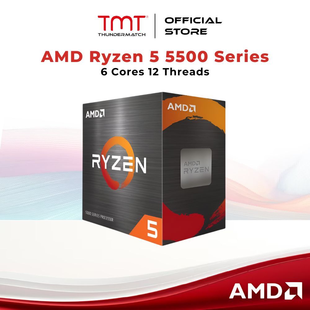 TMT AMD Ryzen 5 5500 / 5500GT AM4 โปรเซสเซอร์ CPU เดสก์ท็อป
