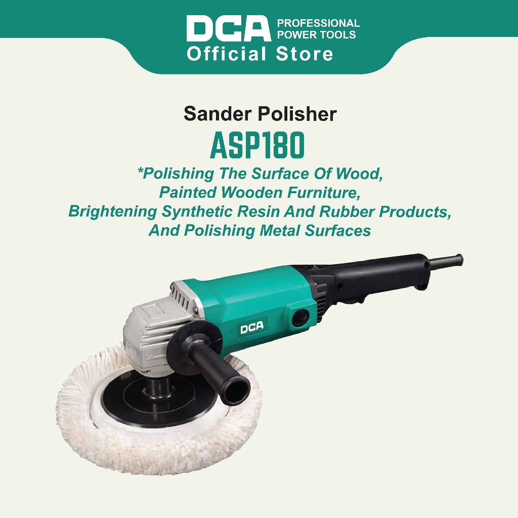 DCA Sander เครื่องขัดความเร็วตัวแปร (7") ASP180/S1P-FF-180