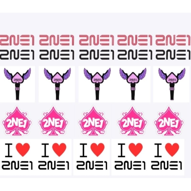 💯 ใหม่ 2ne1 Welcome Back สติ๊กเกอร์หน้าชั่วคราว 2ne1 Tatto สติ๊กเกอร์ สติ๊กเกอร์ muka 2ne1