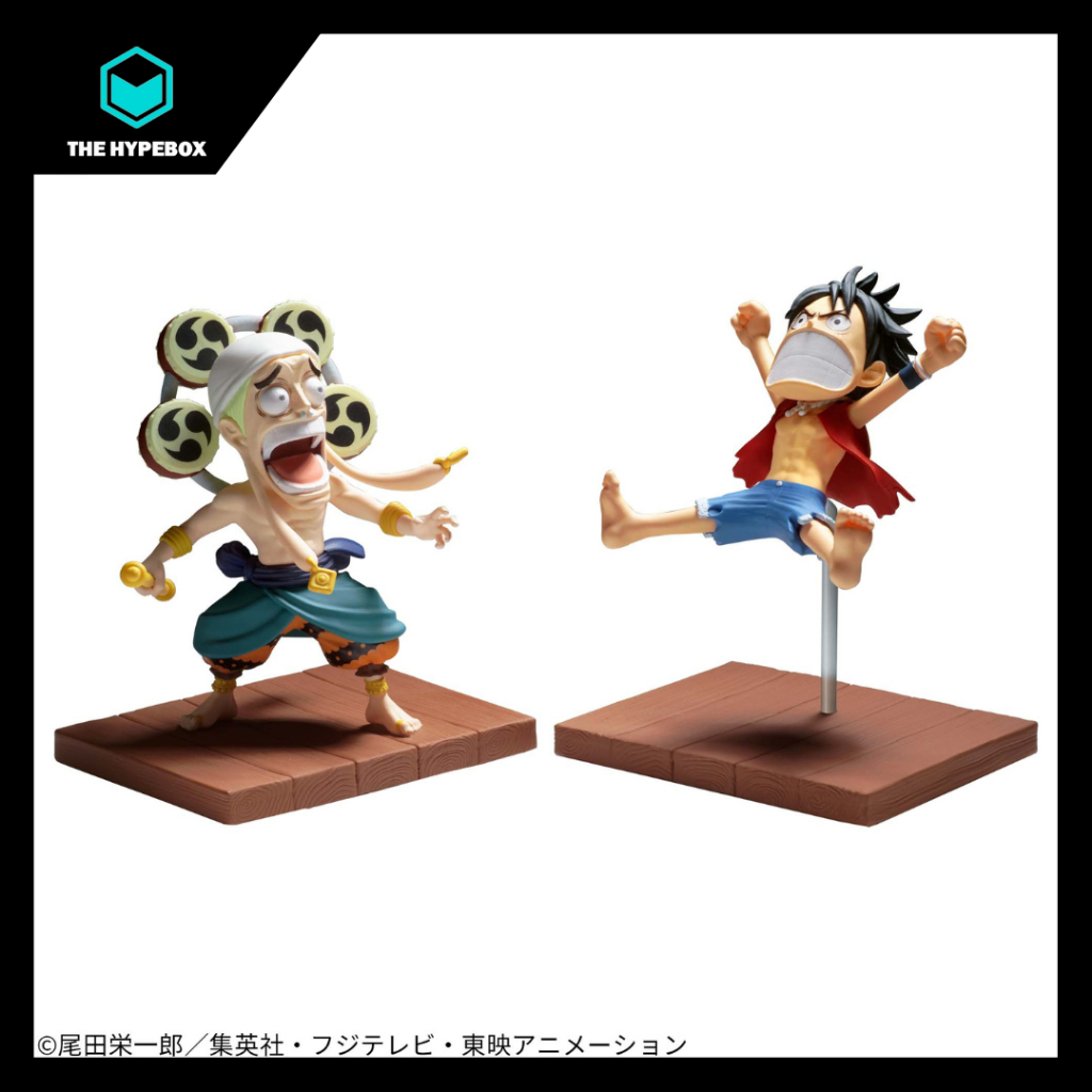 BANPRESTO - ONE PIECE WORLD COLLECTABLE FIGURE LOG STORIES-MONKEY.D.LUFFY & ENEL-
