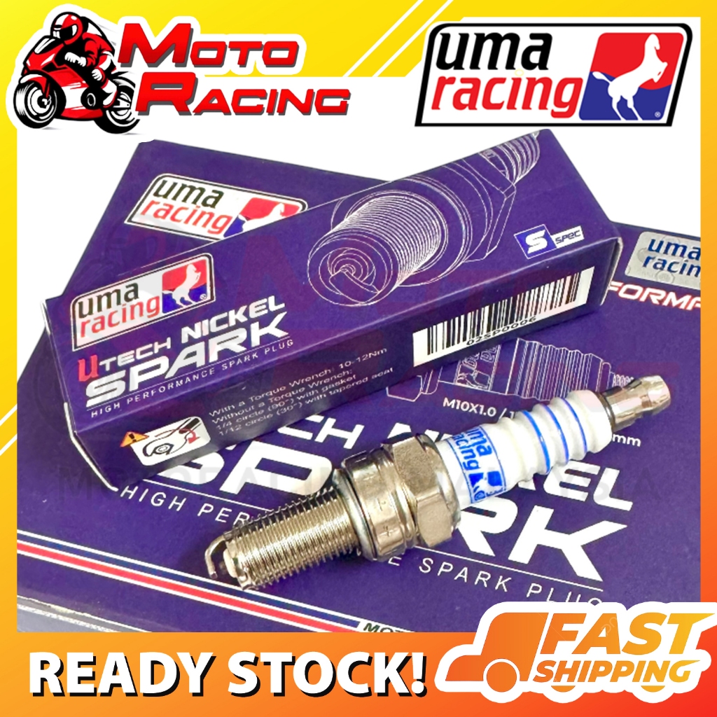 UMA RACING U-TECH NICKEL SPARK PLUG A7RTC B8RTC Y15 / Y16 / LC135 / LAGENDA / EX5 / DREAM / WAVE / D