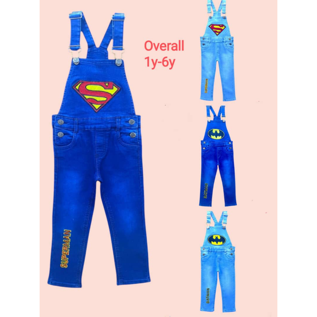 🔥Kids Overall Girls N Boys Jumpsuit (1y-6y) Unisex Exclusive 🔥🇲🇾