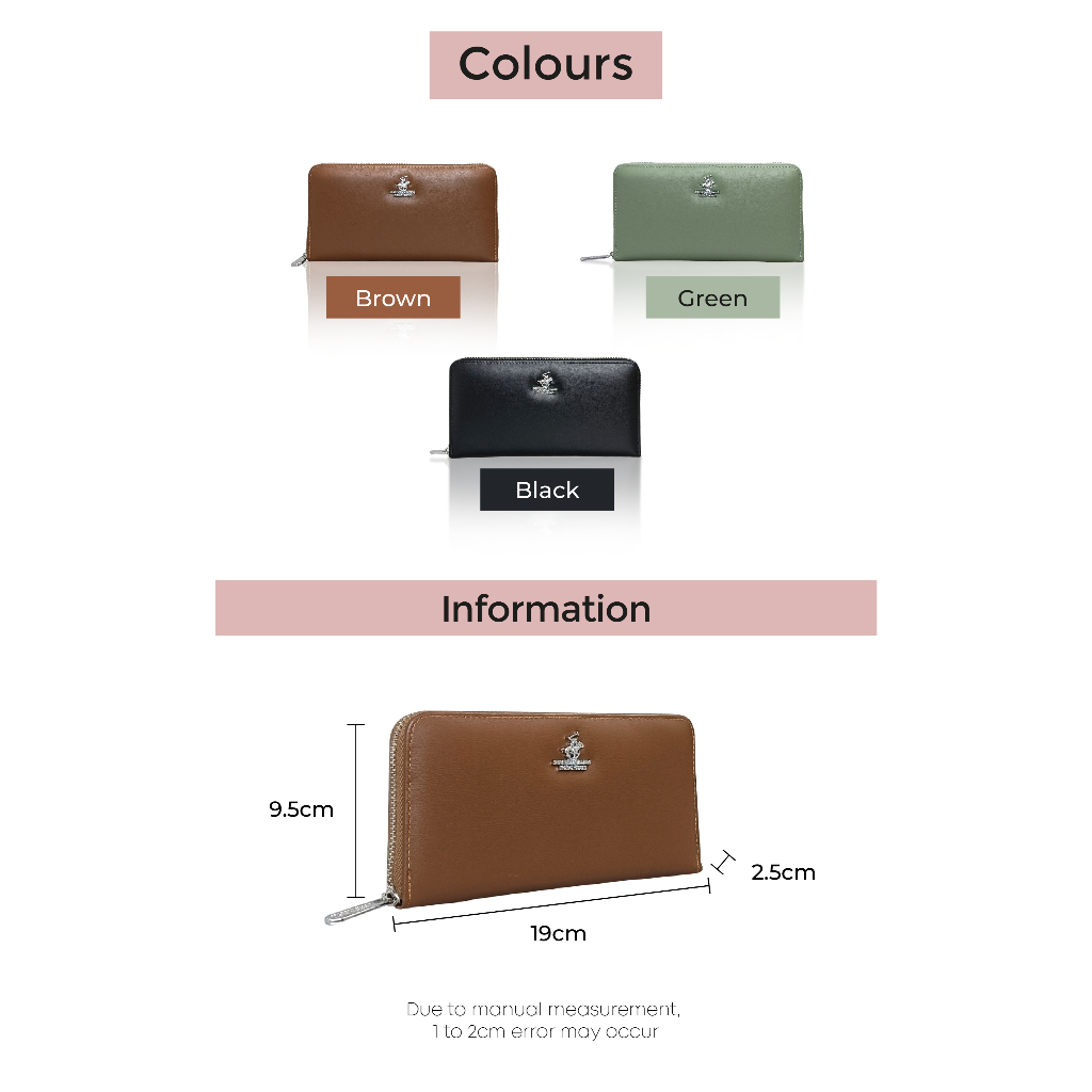 Beverly Hills Polo Club Ladies Leilani กระเป๋าสตางค์ใบยาว Elegant Dompet Panjang BHWL1024-2397126