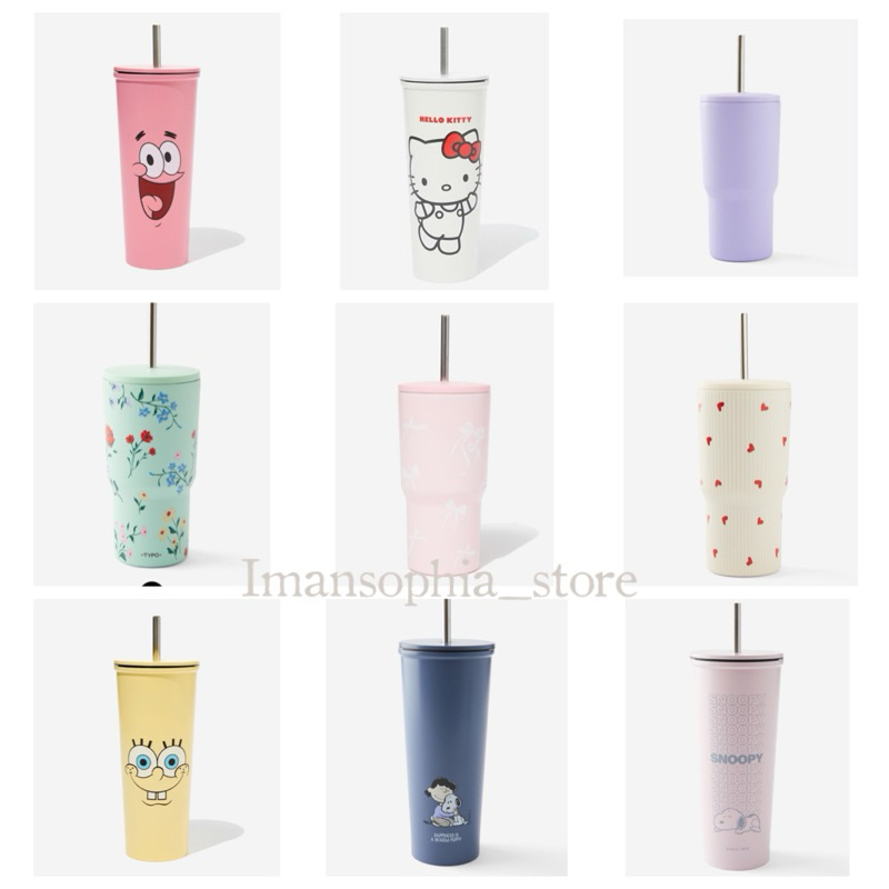 Typo Sipper Smoothy Cup & Metal Smoothie Cup
