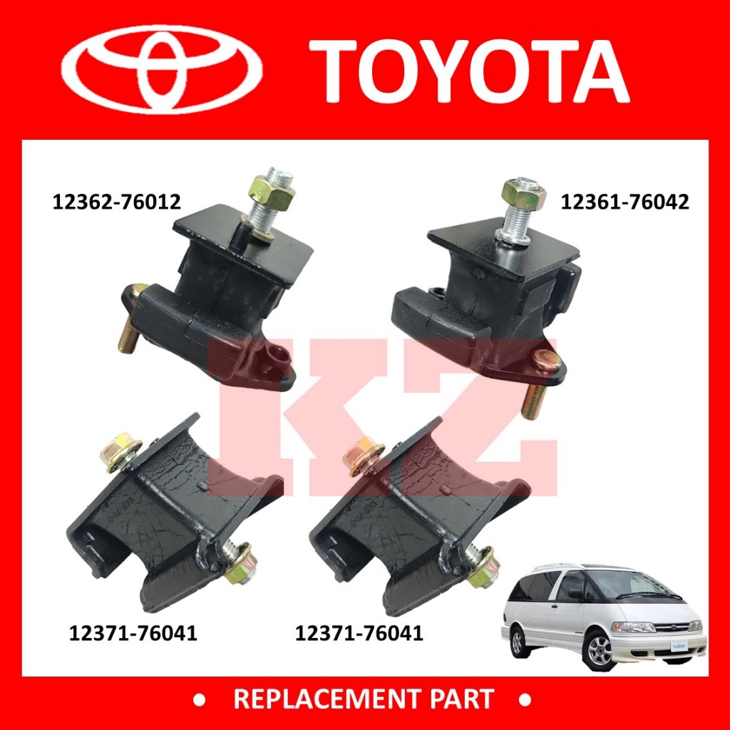 TOYOTA ESTIMA TCR10/TCR11/TCR200/TCR21 - ชุด 4 IN 1 - ชุดติดตั้งเครื่องยนต์