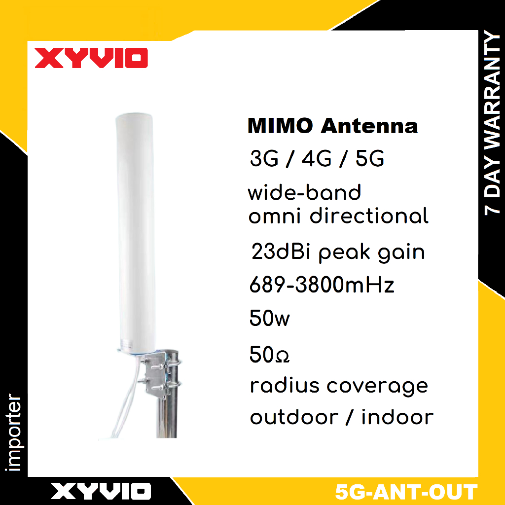 XYVIO 4G / 5G Wide Band Omni-Directional 23dBi 698 ถึง 3800MHz เสาอากาศ MIMO (เสาอากาศ 4G / เสาอากาศ