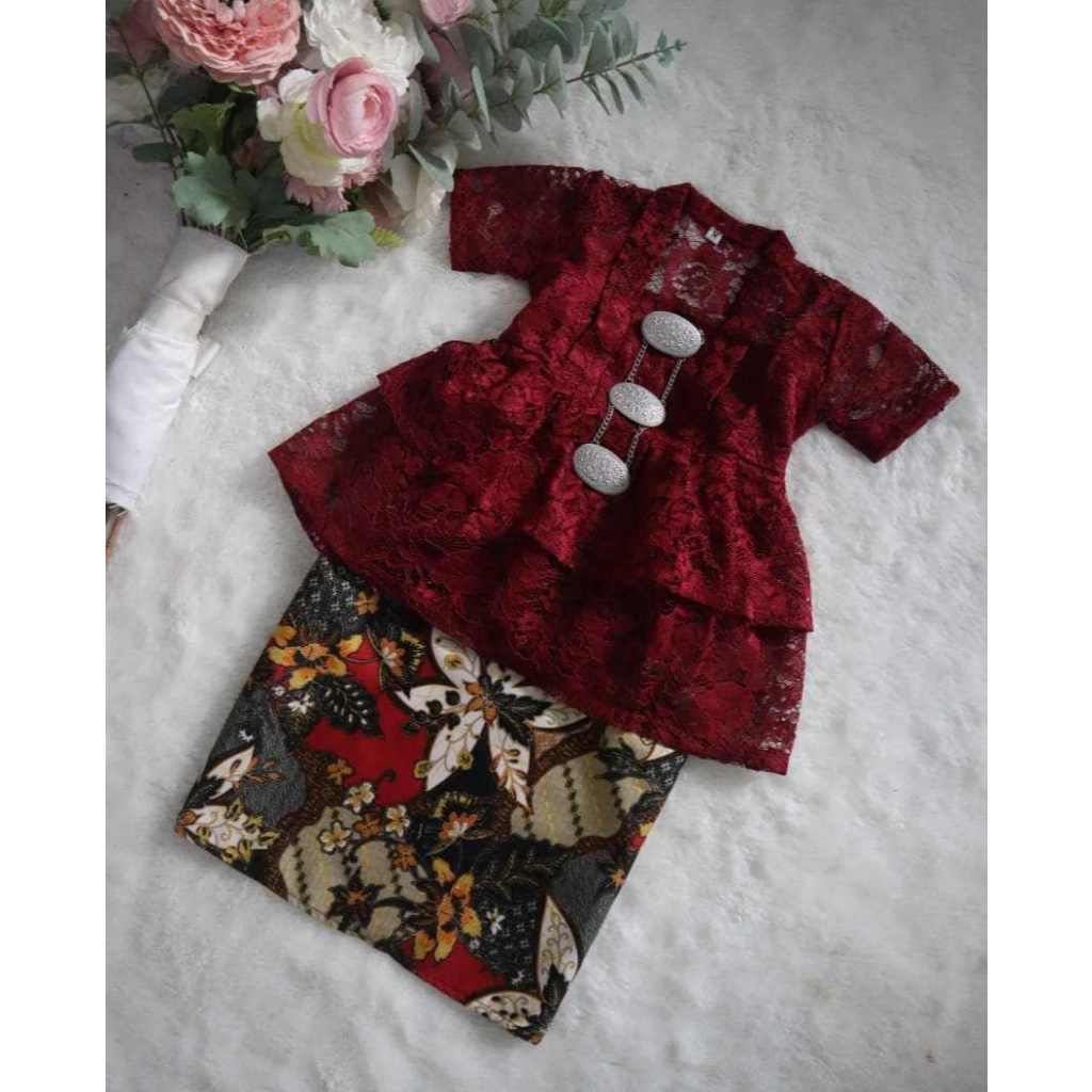 Kebaya Peplum Kids Raya Infant - 4 ปี Raya Budak 2025 หลากสี