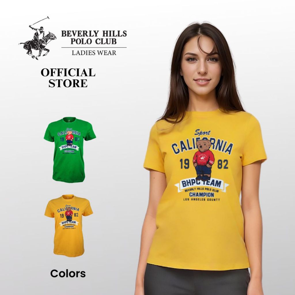 BHPC ผู้หญิงผ้าฝ้ายเสื้อกราฟิก Tee Bear Collection