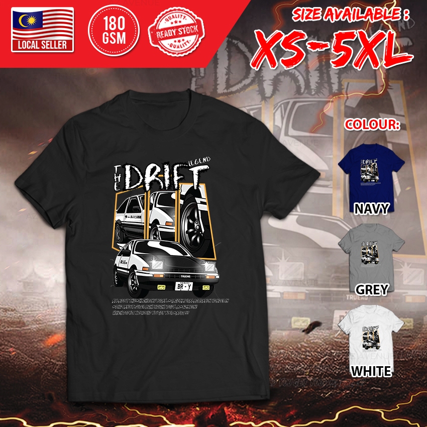 Baju Streetwear AE86 Cotton Short Sleeve XS - 5XL เสื้อยืด TRU86-SS-0001