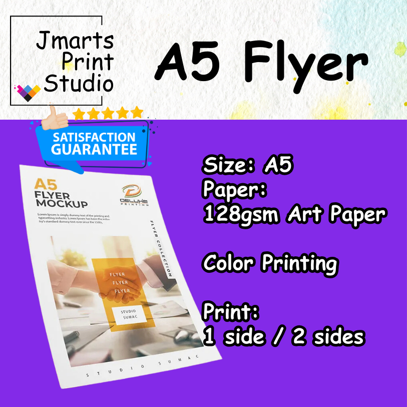 [ส่งออกเรือตลอด 24 ชั่วโมง] A5 Flyer Printing / การพิมพ์คุณภาพสูง