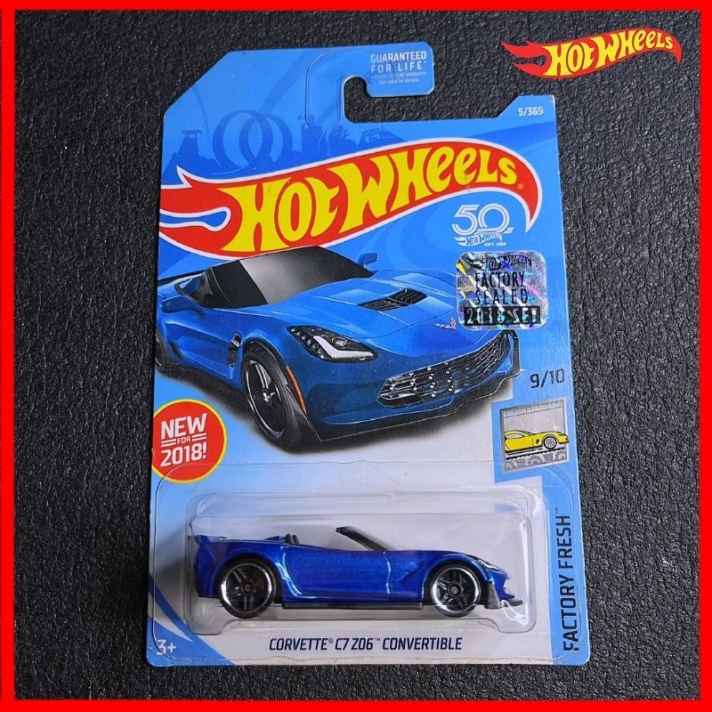 Hotwheels Corvette C7 Z06 Convertible 2018 Factory Sealed Hot wheels Corvette C7 Blue รุ่น Hotwheel 