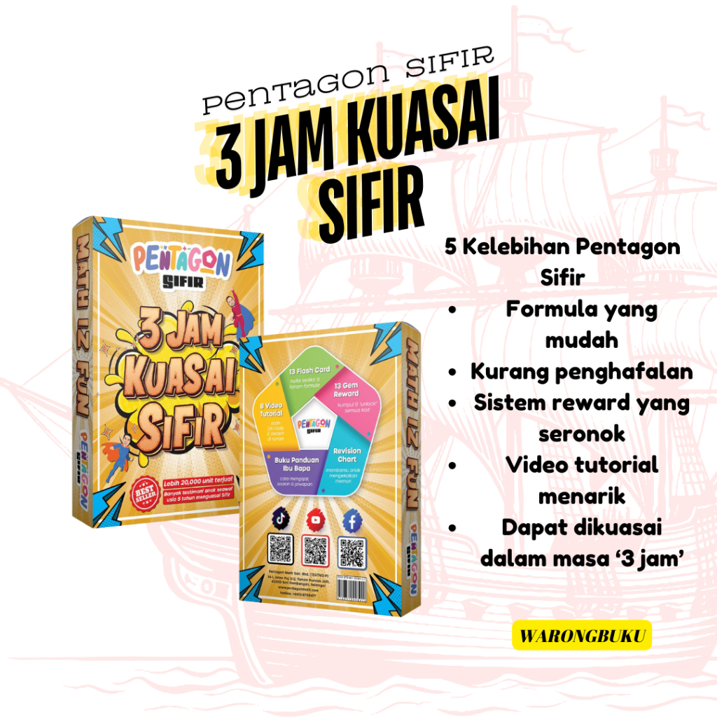 Pentagon Math - Pentagon Math Sifir : 3 Jam Kuasai Sifir (2023) buku sifir