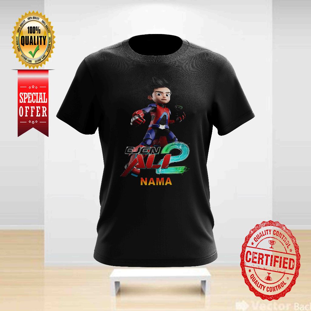 EJEN ALI THE MOVIE 2 พร้อมการออกแบบ GADJET 3 สามารถเพิ่มบน NAME TSHIRT คอกลมสําหรับทั้งหมด