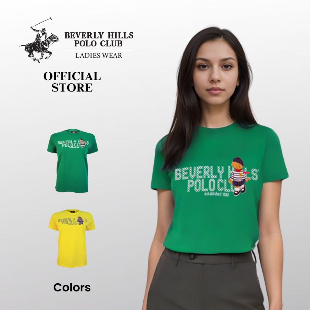 BHPC ผู้หญิงผ้าฝ้ายเสื้อกราฟิก Tee Bear Collection