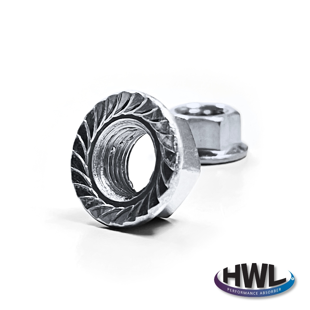 HWL น็อตหน้าแปลน c/w Serration M12 x 1.25 / M10 x 1.25