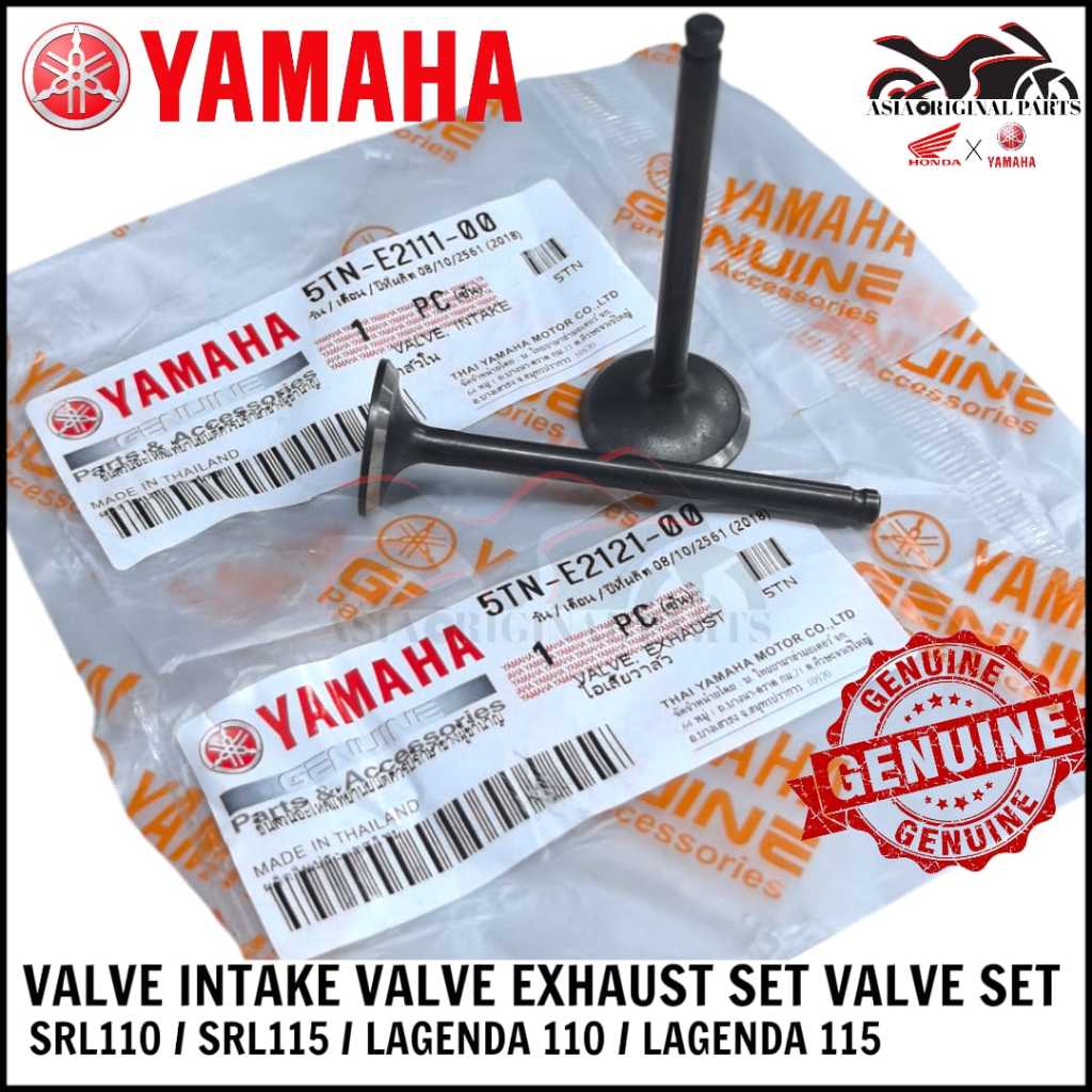 YAMAHA SRL110 SRL 115 LAGENDA วาล์วไอดีวาล์ว EXHAUST ชุดวาล์ว 5TN-E211-00 / 5TN-E212-00