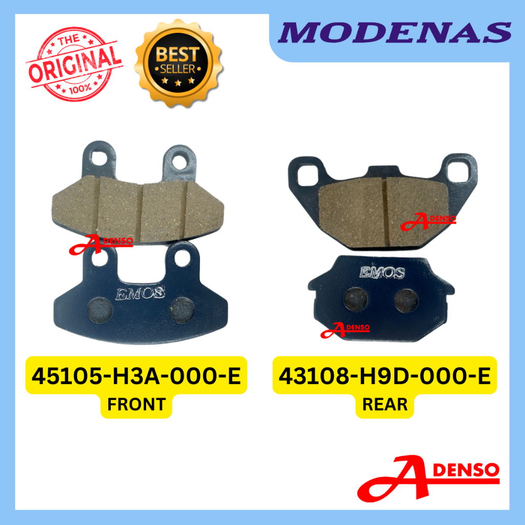 ELEGAN 150 แผ่นรองเบรก JOYRIDE ด้านหน้าและด้านหลัง 45105-H3A-000-E 43108-H9D-000-E