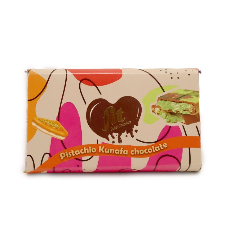 FIT DUBAI CHOCOLATE { 200G } PISTACHIO KUNAFA CHOCOLATE , BY MAX CHOCOLATE