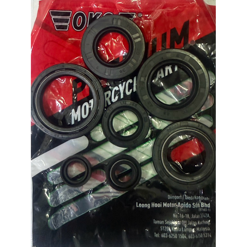 OKO YAMAHA Y125 Y125Z Y125ZR ENGINE OVERHALL ชุดซีลน้ํามัน (7 ชิ้น)