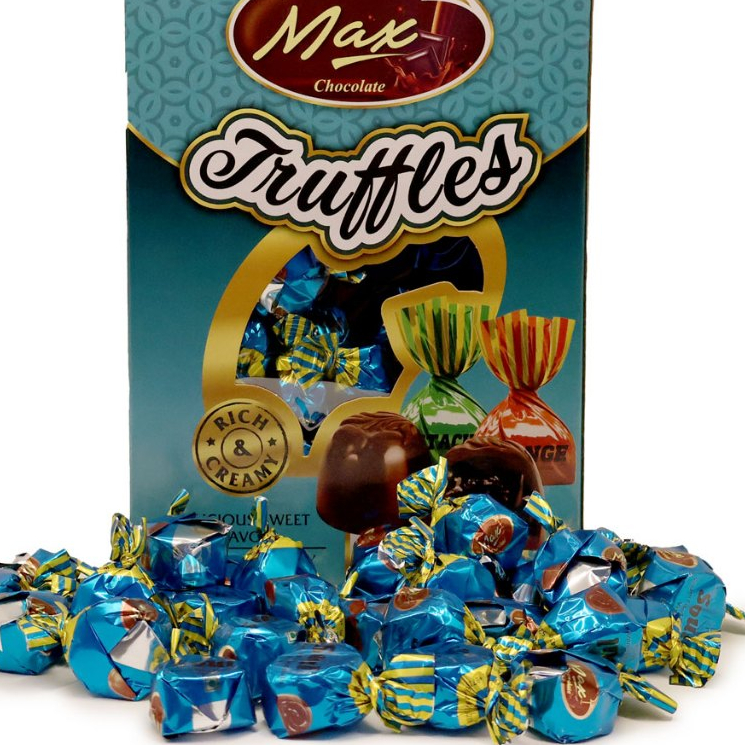MAX SOUL TRUFFLES CHOCOLATE WITH A SMOOTH TASTY MELTING COCOUNT FILLING {250G, 500G, 1KG}