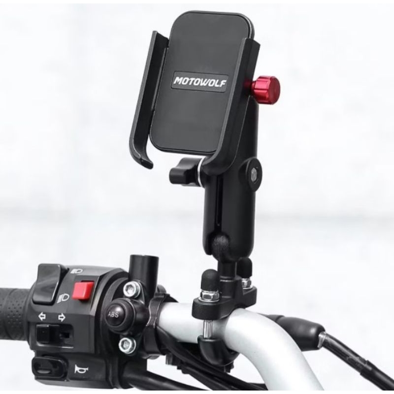 MOTOWOLF Phone Holder Motorcycle Bicycle GPS Handphone Bike Motor Pemegang Telefon Basikal/Motorcycl