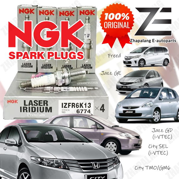 NGK Laser Iridium IZFR6K-13 Honda City TMO GM2, Jazz GD GE (iVtec) Freed 10-15 IFZR6K13
