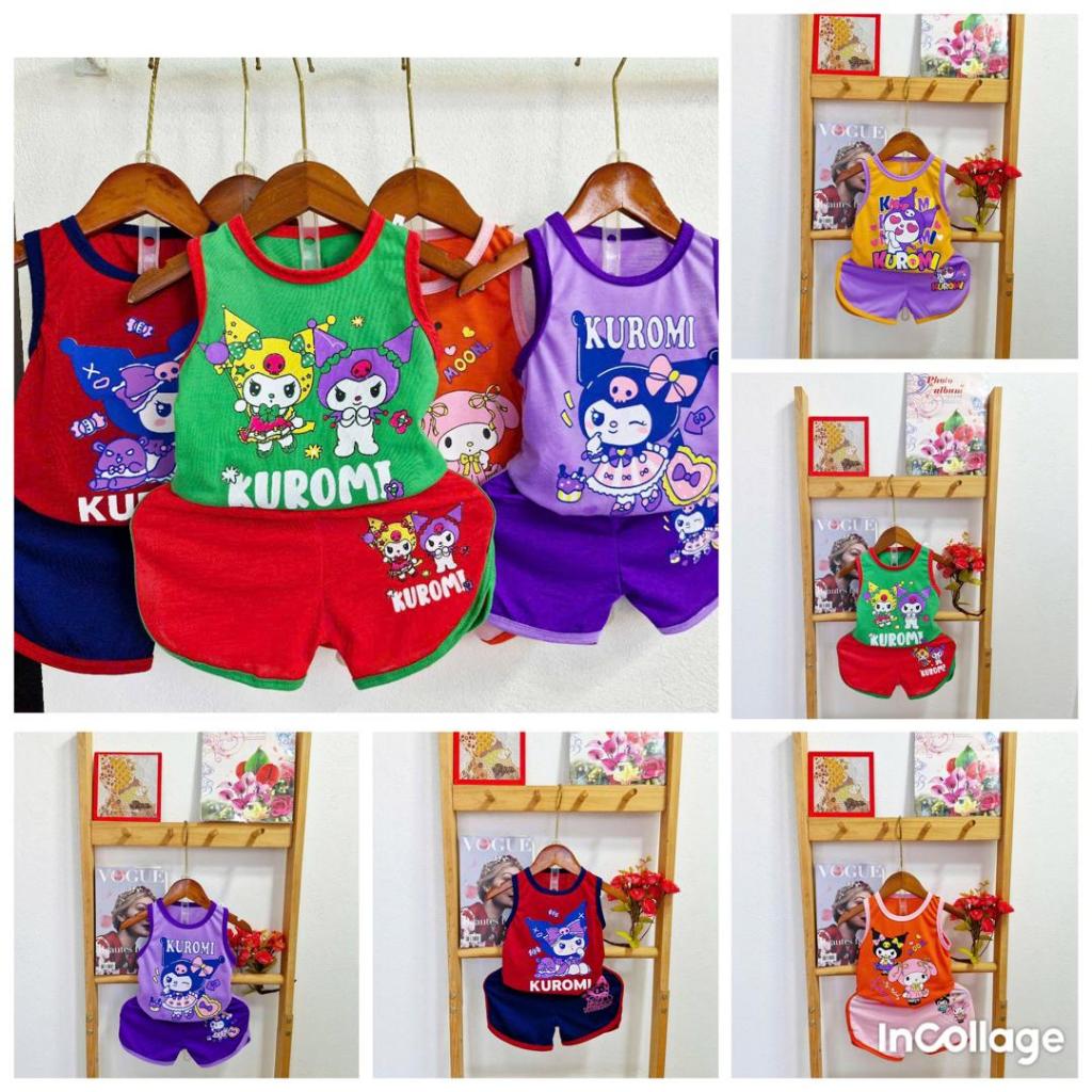 Baby Girls Boys กางเกงขาสั้นแขนกุด น่ารัก kidswear bayi Baju Comel Kids (5M-5 YEAR OLD)
