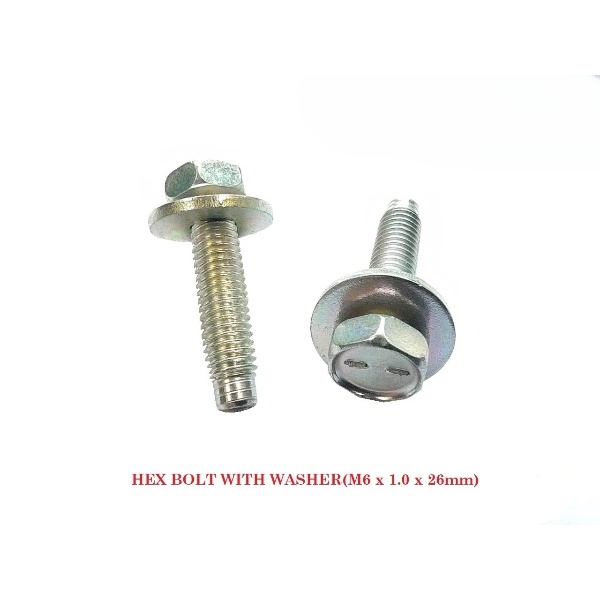 BOLT HEX WITH WASHER (M6 X 1.0 X 26mm)