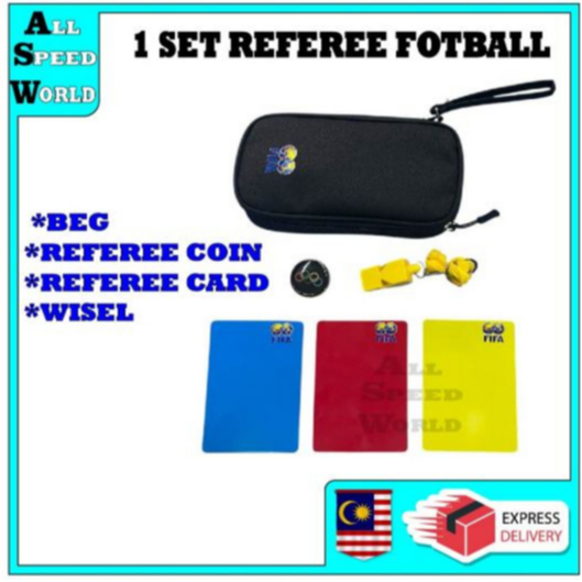 1 ชุด KAD PEN边GAEM BOLA SEPAK / 1 ชุด REFEREE FOOTBALL/ REFEREE / CARD / COIN / WISEL / WISEL / ของเ