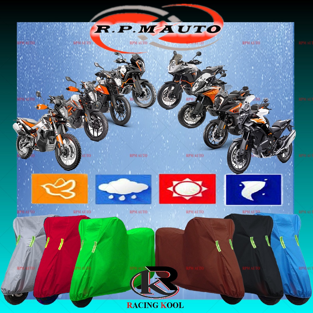 KTM รถจักรยานยนต์ Racingkool-MotorCover ป้องกันฝุ่นกันน้ํา KTM 250 390 790 1190-ADVENTURE 1290 1390-