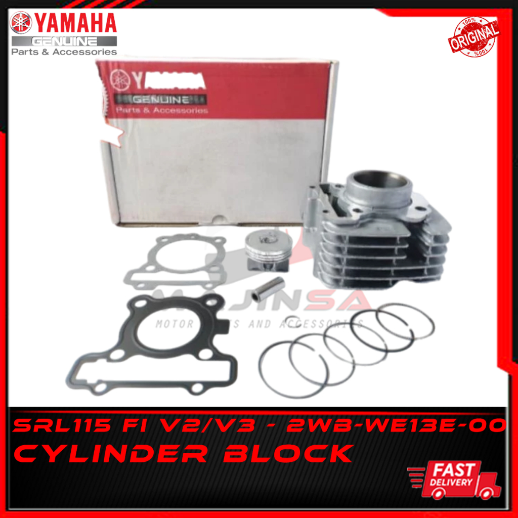 YAMAHA CYLINDER BLOCK SRL 115 FI V2 V3 2WB-WE13E-00 LAGENDA 115 CYCLINDER ชุด