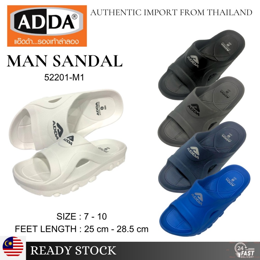 ADDA Mens Slip On Sandal 52201M1 Casual Daily USE Kasut Lelaki EVA Lembut และ Ringan