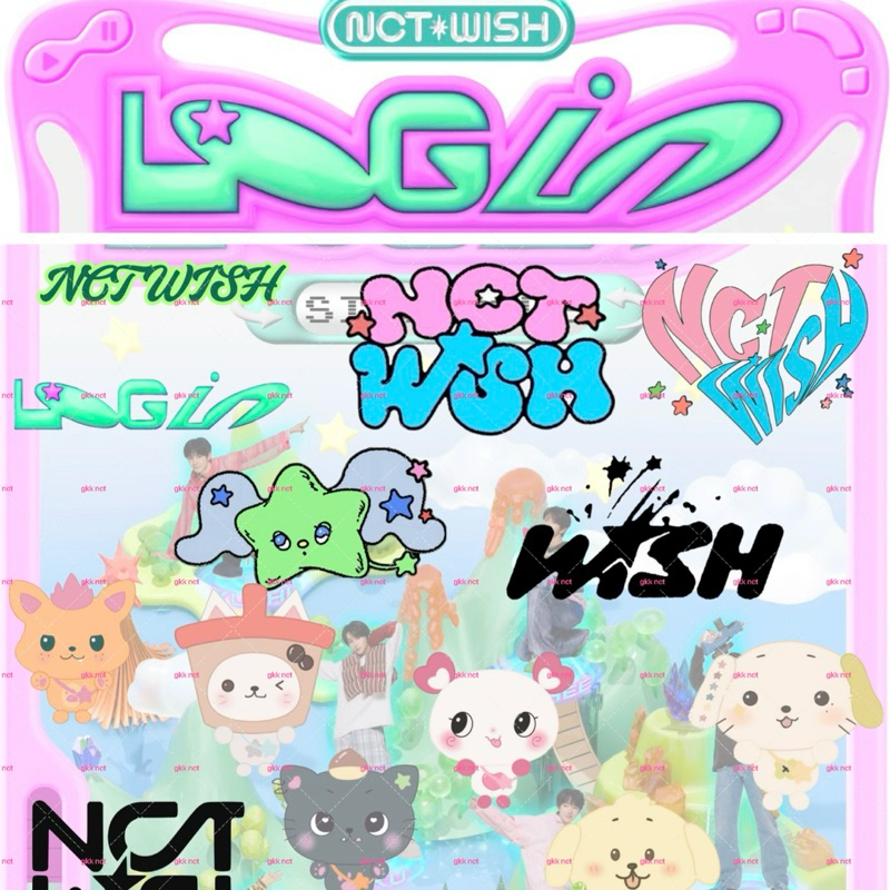 NCT Wish Login Asia Tour Concert 纹身贴 สติ๊กเกอร์รอยสัก / ซื้อ 3 ฟรี 1