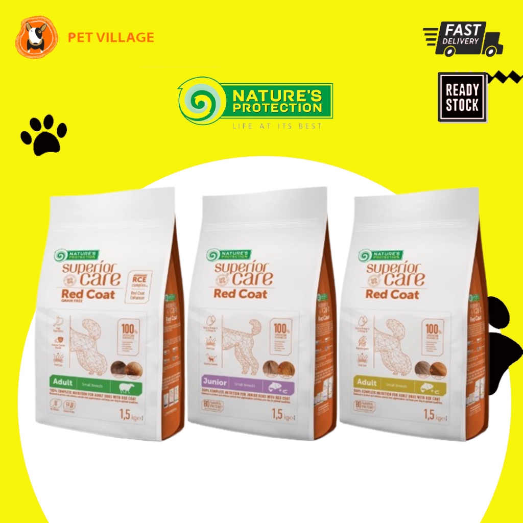 NATURES PROTECTION Superior Care อาหารสุนัข Red Coat Grain Free 1.5KG