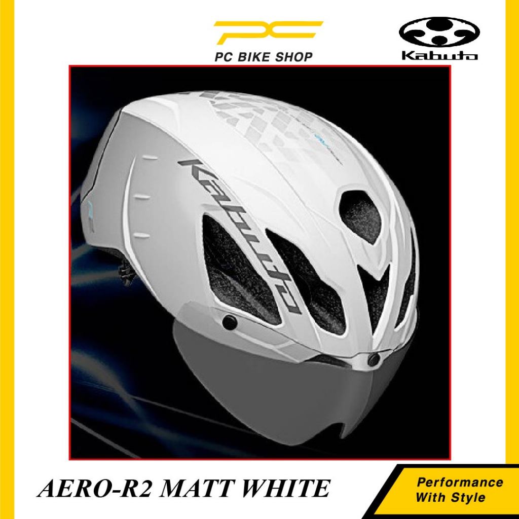 KAKUTO AERO-R2 CYCLING HELMET SIZE S/M 55-58CM MATT สีขาวขี่จักรยาน TT Tritron แผนที่จักรยาน basikal