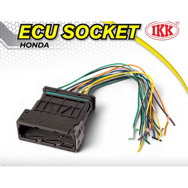 Honda Wave125 I V2 DASH125 V3 V4 V5 CDI หน่วยซ็อกเก็ต ECU โมดูล Soket เครื่องยนต์ควบคุมสาย 19pin 19 wayer