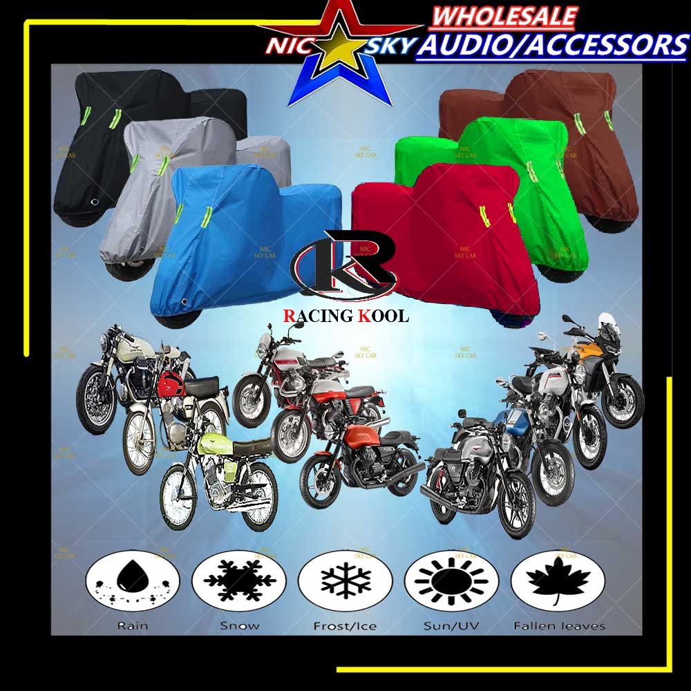 MOTO GUZZI ผ้าคลุมมอเตอร์ไซค์กันน้ํากันฝุ่นป้องกันแสงแดด SP1000 STORNELLO STELVIO V7 V7II V7III STON