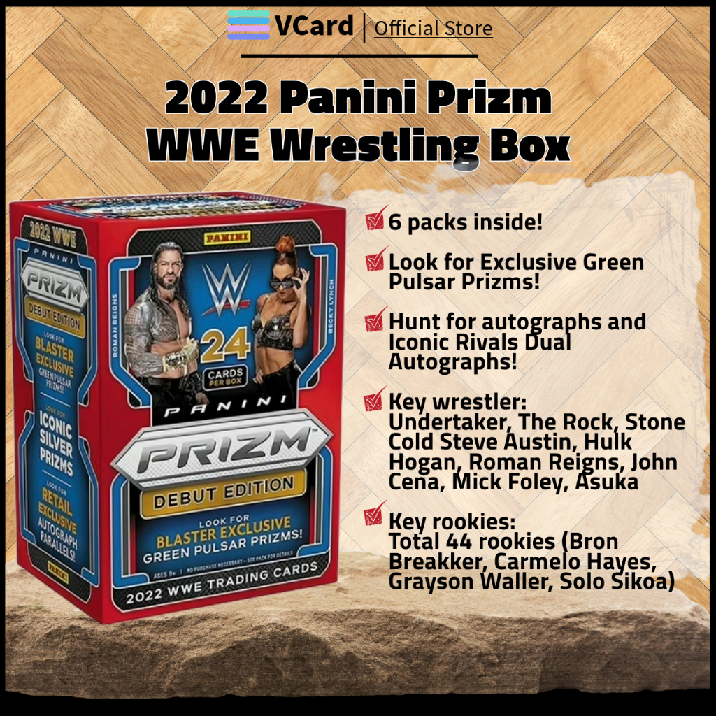 [VCARD] กล่องการ์ดนักมวยปล้ํา Panini Prizm WWE ปี 2022