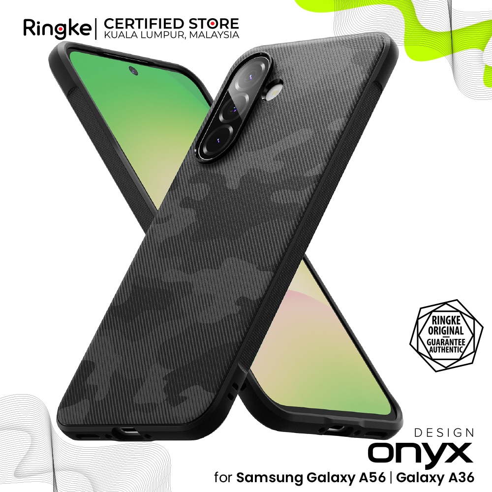 RINGKE ONYX DESIGN Samsung Galaxy A56/ A36 Striking Camouflage Design ทนทานกันกระแทก TPU Non-Slip Si