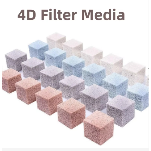 Aquarium Filter Media Water Magic Cube 4D Hydrophilic Biofiltration วัสดุ 1 แพ็ค 1.2 ลิตร