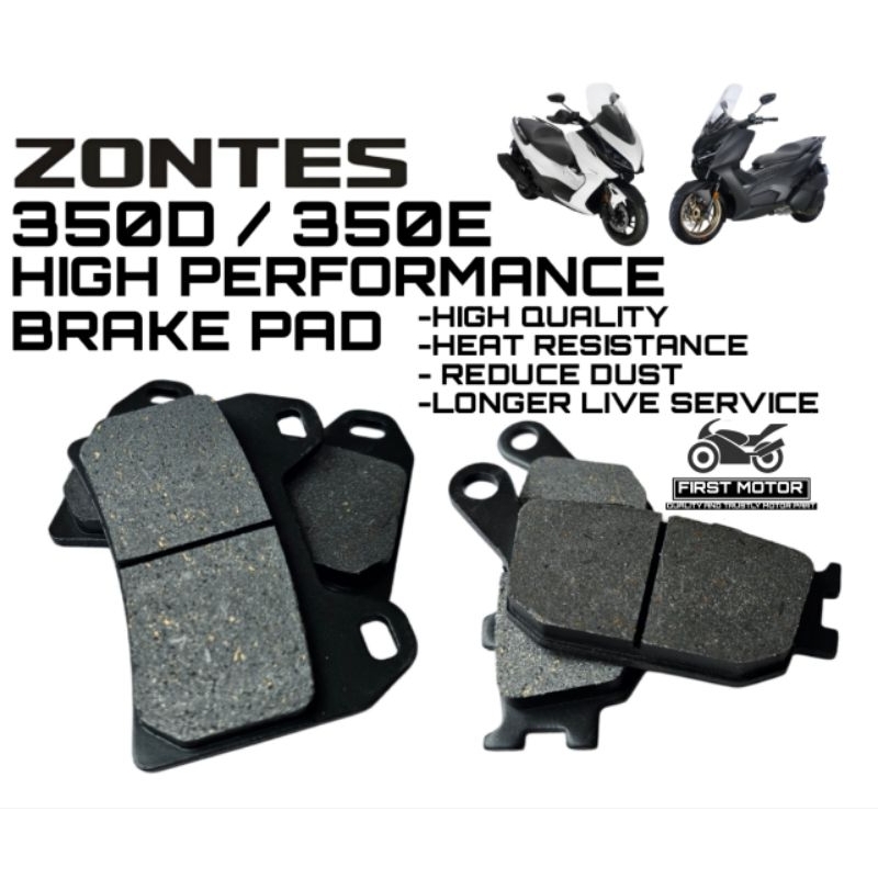 ผ้าเบรก ZONTES 350D 350 D / 350E 350 E ผ้าเบรกประสิทธิภาพสูง