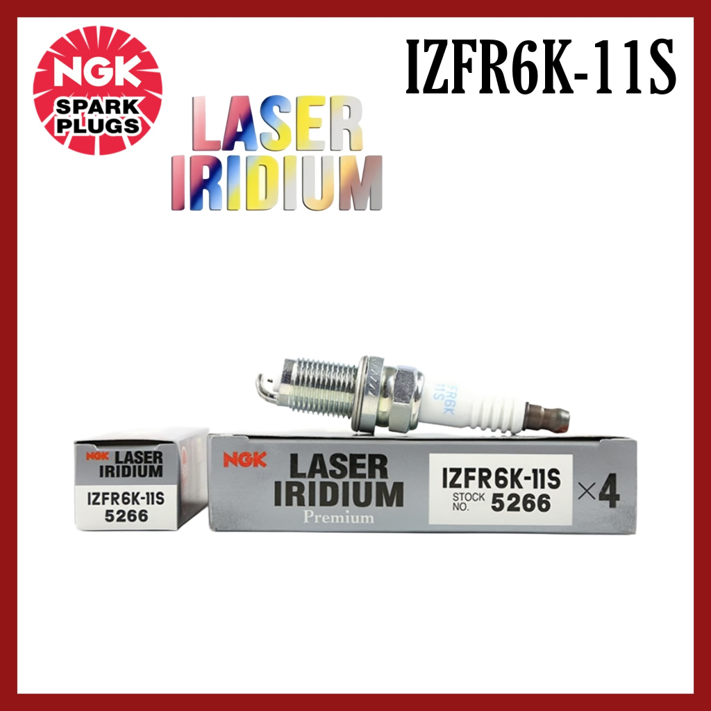 NGK 5266 IZFR6K-11S หัวเทียนเลเซอร์อิริเดียมสําหรับ HONDA SDA, TAO 2.0, S9A, SWA, SNA 2.0, ODS, STRE