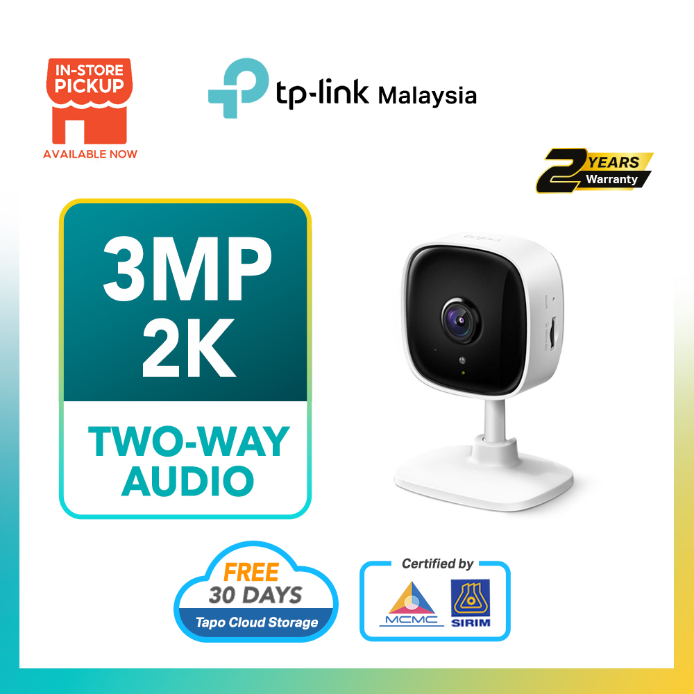TP-Link 3MP 2K Wi-Fi & Wireless Home Security กล้องวงจรปิด Tapo C110