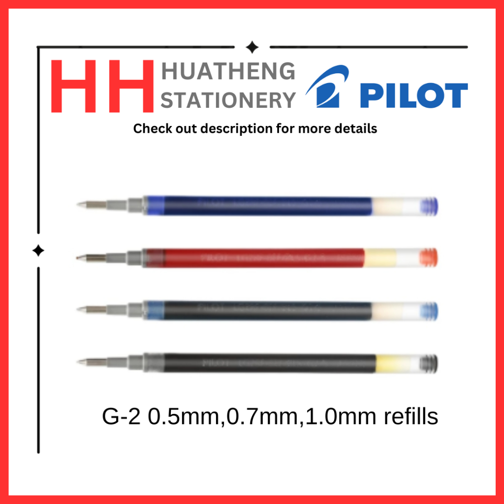 Pilot G-2 Gel Pen Refill 0.5mm / 0.7mm / 1.0mm