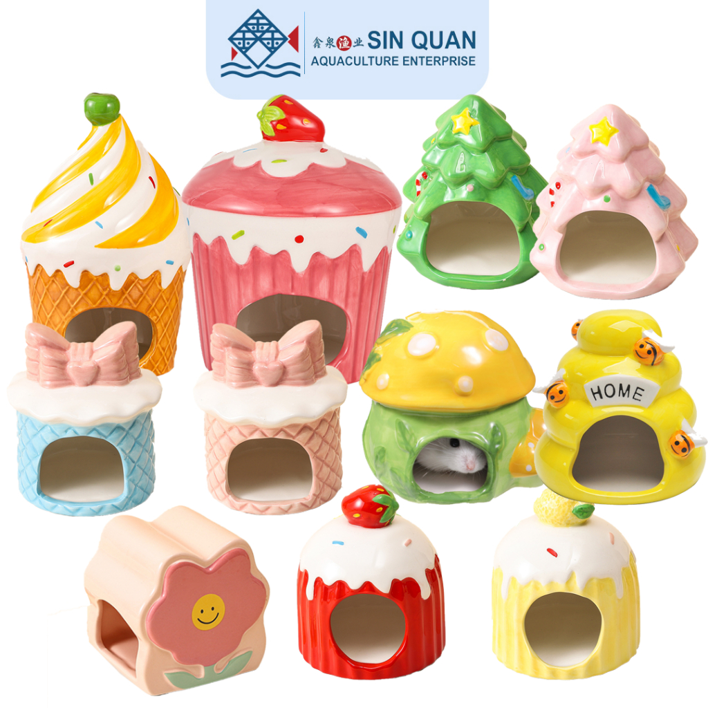 Hamster Ceramic House Hamster Hideout โมเดลรถไฟ