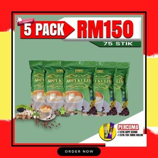 [PROMO 5 PEK] KOPI KULIM + SACHA INCHI ORIGINAL TANPA GULA PUTIH Original WMK Fyna