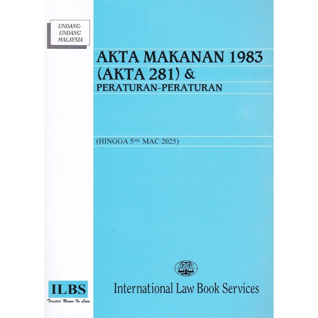 อาหาร Act 1983 (Acta 281) & Rules (No 5hb Mac 2025)